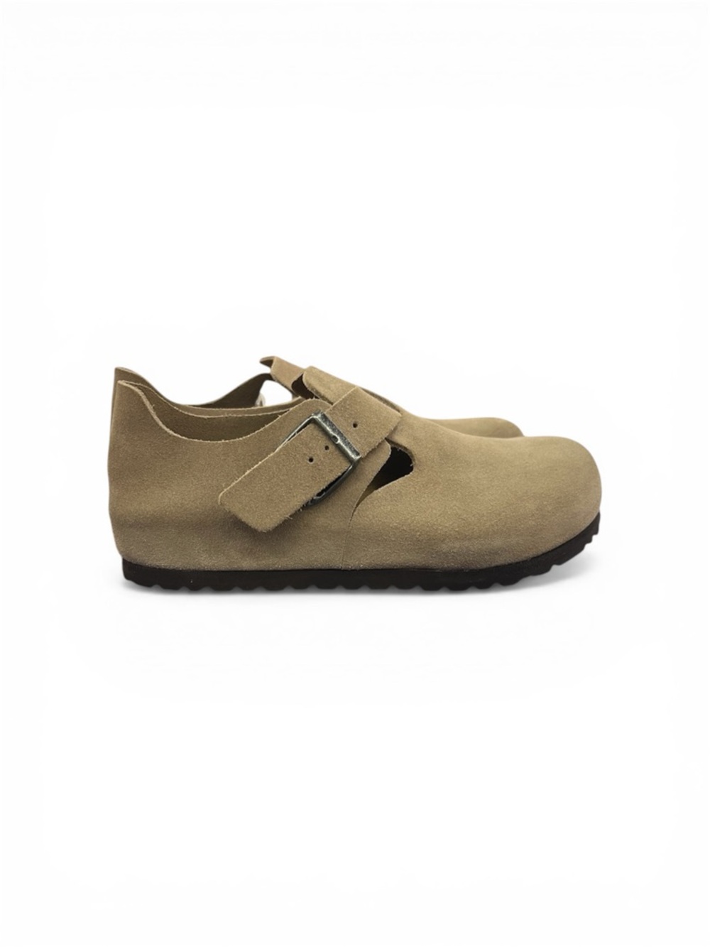 NWT! Birkenstock London Suede Clog Mules - Taupe - 7